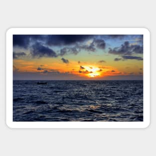 The sea at sunset Sticker